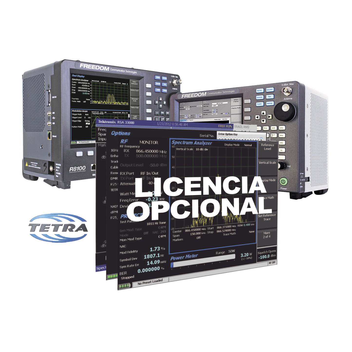Opción de Software TETRA DMO Subscriber Test en R8000 /R8100.