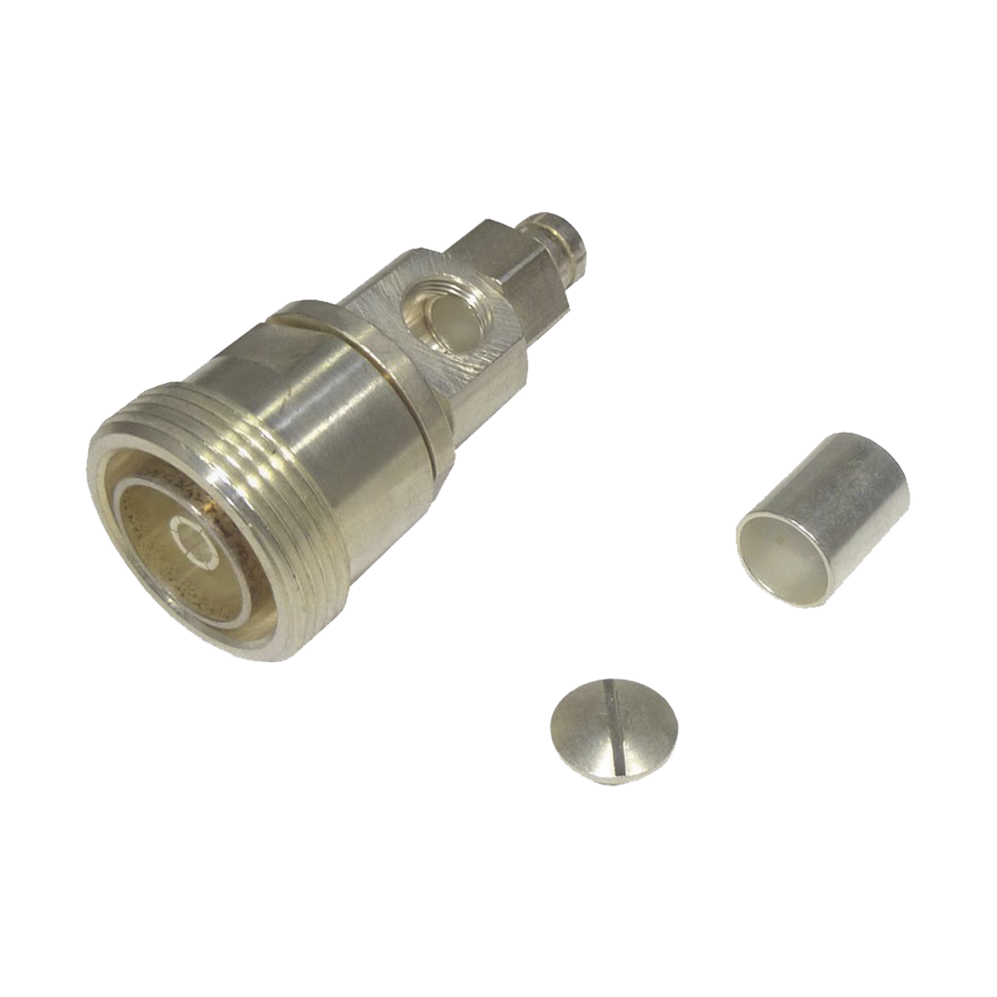 Conector DIN 7-16 Hembra de Anillo Plegable, COMBO (En Linea ó en A/R), para cables LMR-400, 9913, CNT-400, RG-8/U.