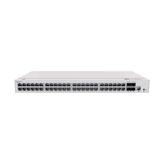 Switch Gigabit Administrable PoE Capa 2 / 48 puertos 10/100/1000 Mbps (PoE) / 4 Puertos SFP Uplink / 380W / PoE Perpetuo / Administración Nube Gratis
