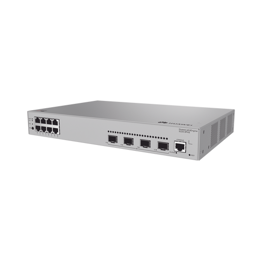 Switch Gigabit Administrable PoE Capa 2 / 8 puertos 10/100/1000 Mbps (PoE) / 4 Puertos SFP Uplink / 125W / PoE Perpetuo / Administración Nube Gratis