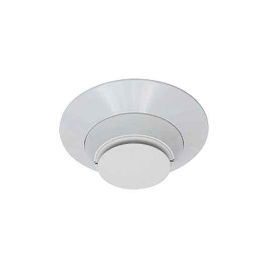 Detector de humo fotoeléctrico direccionable con sensor térmico, color blanco, incluye base de montaje 6"