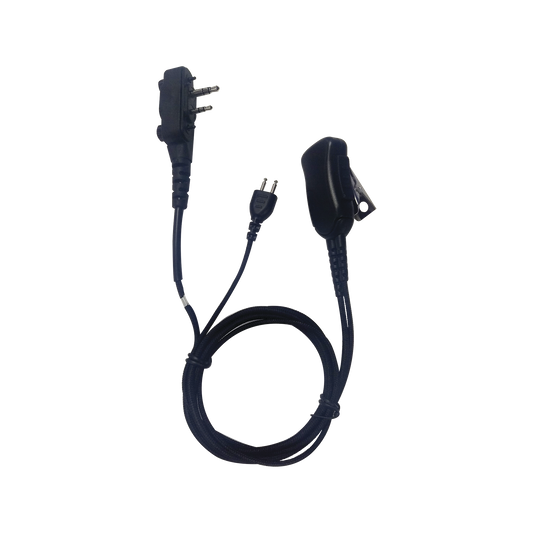 Micrófono audífono de 1 cable de fibra trenzada con sistema SNAP para radios Icom IC-F4003/4013/2000/4021/4031/4210/4230/IC-F14/3021/3013/3103/3003/1000/2000/S/T (con tornillos)