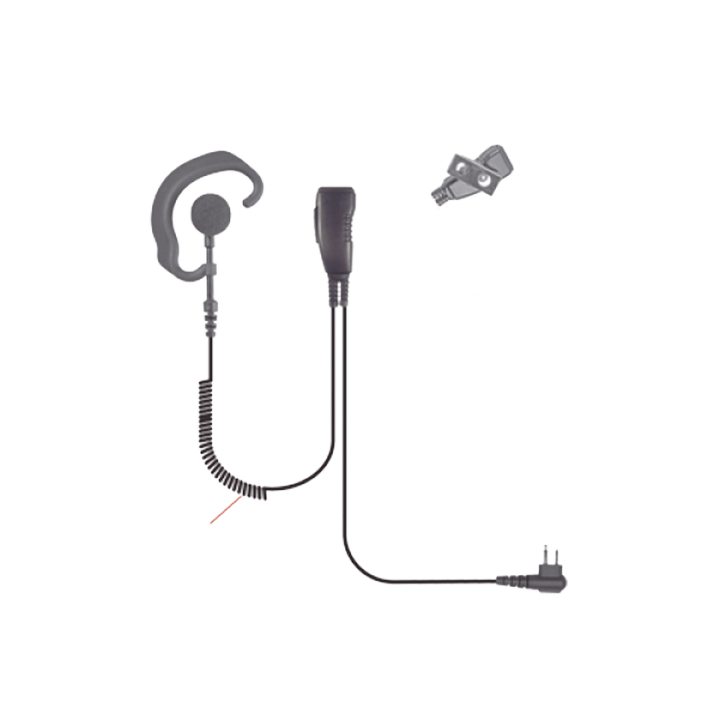 Micrófono de solapa de gancho suave para radios  HYT TC-508, TC-518, TC-580, TC-610, TC-620, TC-700/EX, PD502, PD562, PD-400 Series