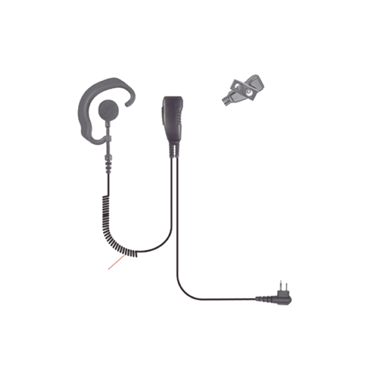 Micrófono de solapa de gancho suave para radios  HYT TC-508, TC-518, TC-580, TC-610, TC-620, TC-700/EX, PD502, PD562, PD-400 Series