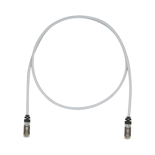 Patch Cord Cat6A, Blindado S/FTP, CM/LS0H, 17ft, Color Gris