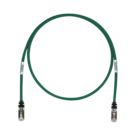 Patch Cord Cat6A, Blindado S/FTP, CM/LS0H, 20ft, Color Verde