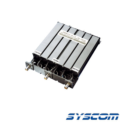Duplexer SYSCOM en UHF, 6 Cav. 490-520 MHz, 50 Watt, 5 MHz Sep. Rechazo de Banda, BNC Hembras.