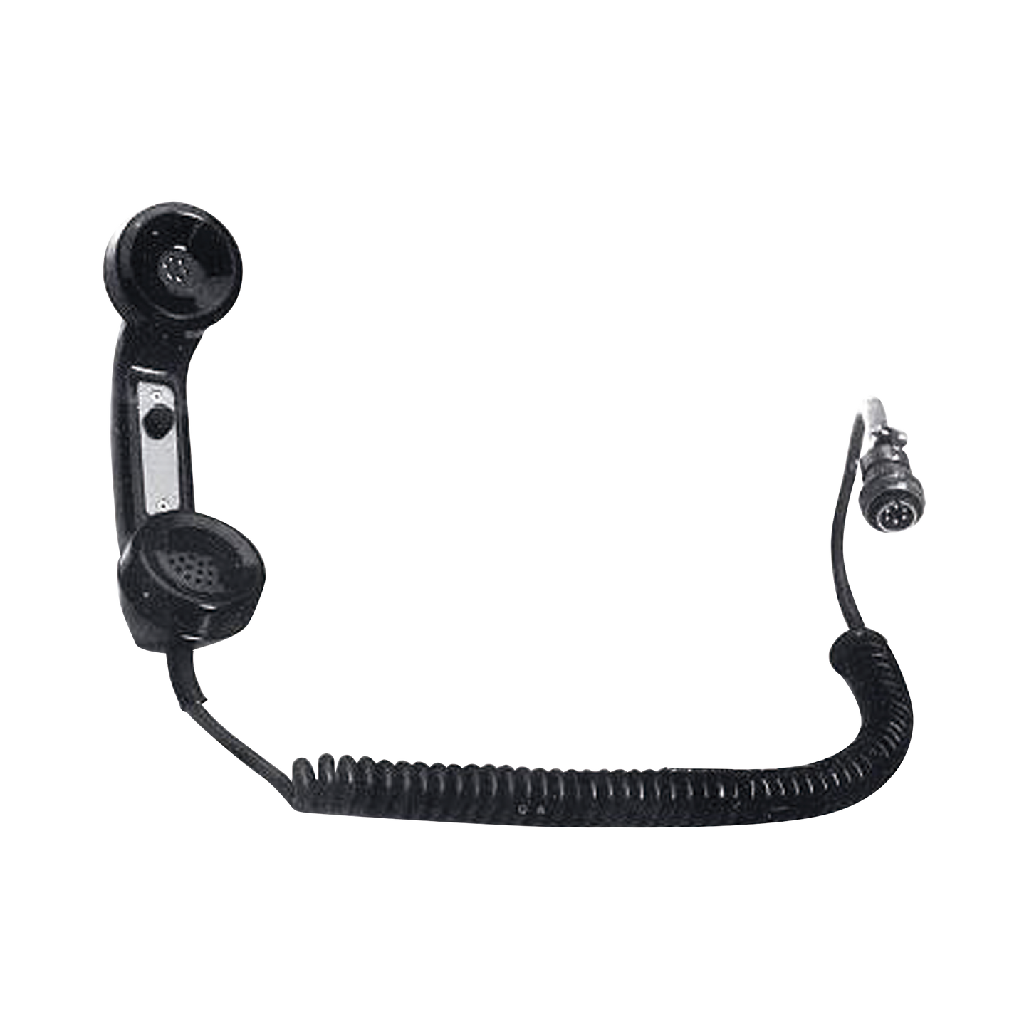 Auricular Tipo Telefónico para Radios de Locomotora, Botón PTT de uso Rudo, Cable Espiral y Conector AAR