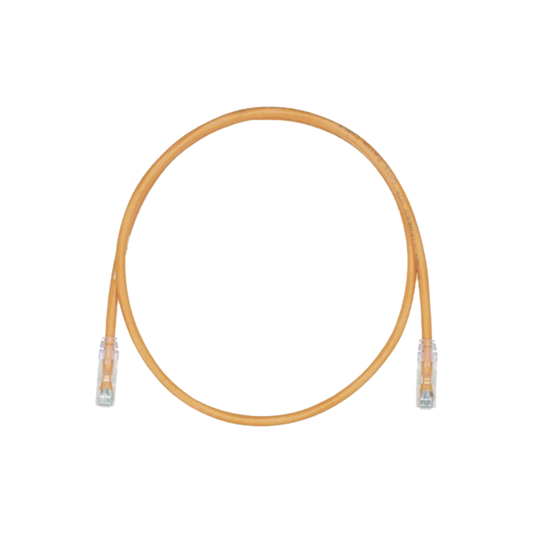 Cable de Parcheo, UTP Cat5e, Diámetro Reducido (28AWG), Color Naranja, 1 ft