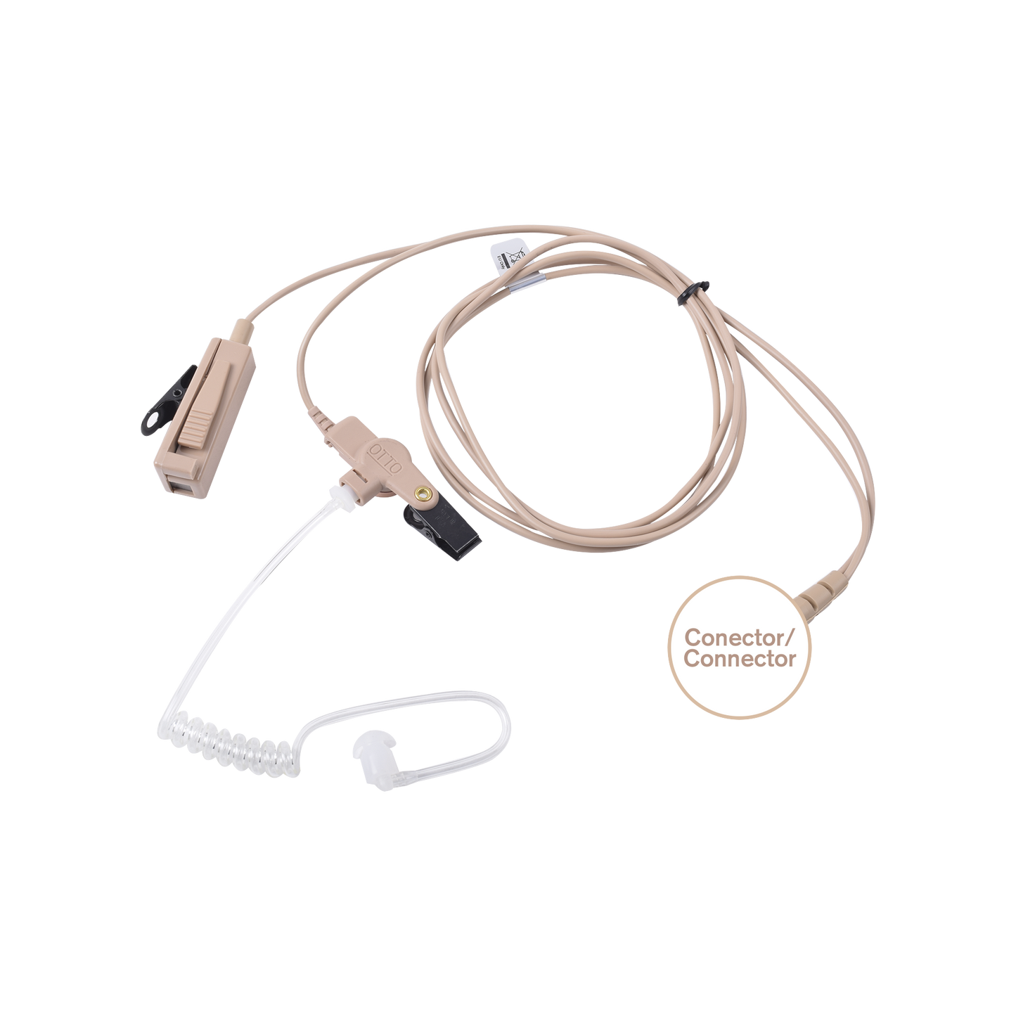 MIC-AUDIF PROF D/2 CABLES NEGROS C/TUBO ACUST P/ICOM IC-F3261/4261/3360/4360