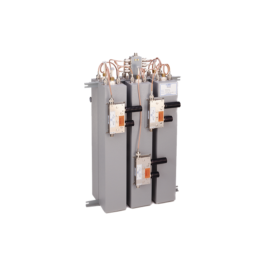 Combinador 148-174 MHz, para 7 Canales, 125 Watt, 200 KHz (min.) de Sep. Tx-Tx, 2 Circ. N Hembra.