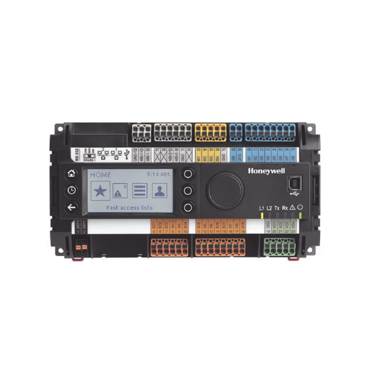 Controlador CIPER 50 con display ,  conectividad BACnet IP, BACnet MSTP, LON, Mbus, Modbus, SNMP con display HMI integrado o remoto configurable