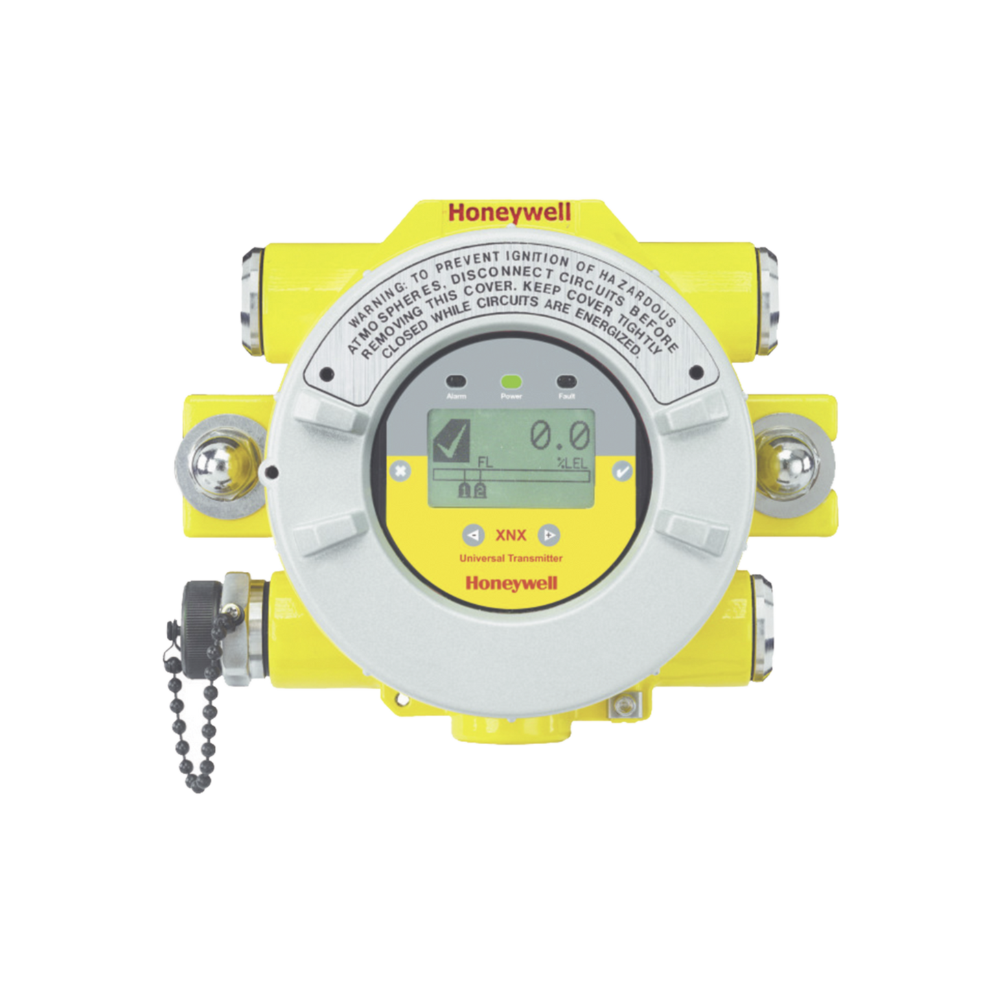 Transmisor Universal Con 3 Relays Falla/Alarma, 4 Entradas NPT de ¾”, Carcasa De Aluminio, Con Sensor MPD De Perla Catalítica 0-100% LEL
